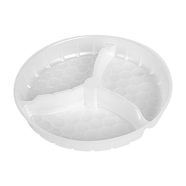 POTS À INSERTER 3 COMPART.   Ø18,4x2,5 CM TRANSLUCIDE PP (300 UNITÉ)