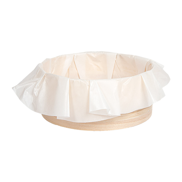 ANNEAU DE CUISSON AVEC PAPIER SILICONÉ WOOD 545 ML Ø 11,8x5 CM NATUREL BOIS (100 UNITÉ)