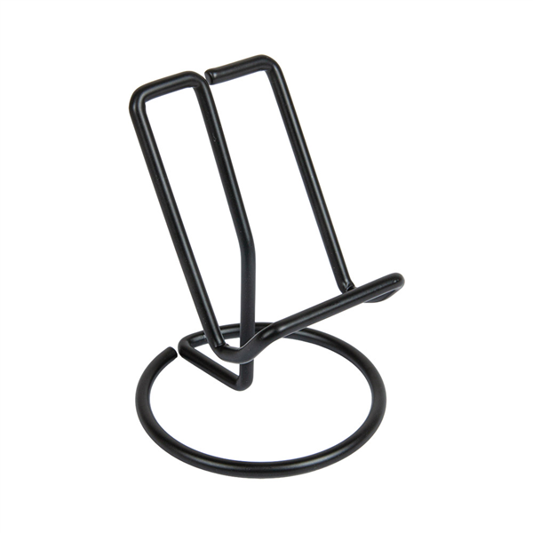SUPPORT POUR TÉLÉPHONE MOBILE   Ø 8x10 CM NOIR MAT METAL (1 UNITÉ)