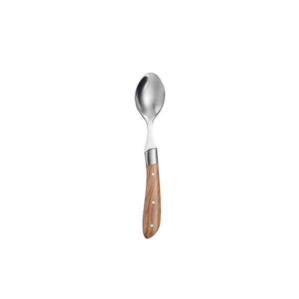 CUILLÈRES À CAFÉ - MANCHE EN BOIS ARTINOX "OLIVIA"  16,5 CM ARGENTE INOX (12 UNITÉ)