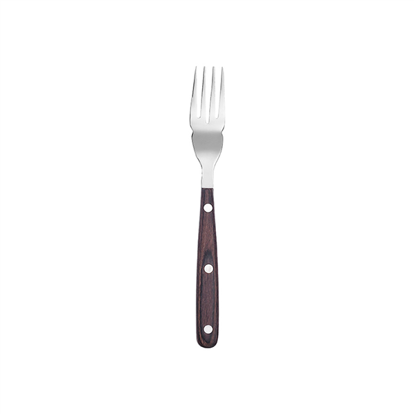 FOURCHETTES À STEAK - MANCHE EN BOIS ARTINOX  19,2 CM ARGENTE INOX (12 UNITÉ)