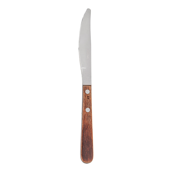 COUTEAUX À VIANDE - MANCHE EN BOIS ARTINOX "LYON"  21,3 CM ARGENTE INOX (12 UNITÉ)
