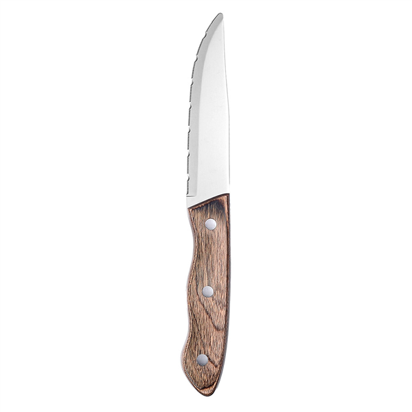 COUTEAUX À VIANDE - MANCHE EN BOIS ARTINOX  24,6 CM ARGENTE INOX (12 UNITÉ)