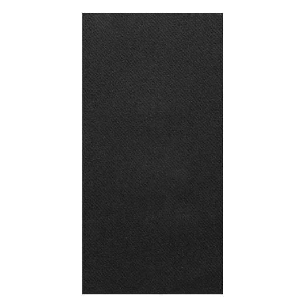 SERVIETTES PLIÉES 1/8  55 G/M2 50x50 CM NOIR AIRLAID (400 UNITÉ)