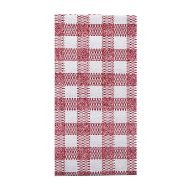 SERVIETTES PLIÉES 1/8 LIKE LINEN "VICHY" 70 G/M2 45x45 CM BORDEAUX SPUNLACE (600 UNITÉ)