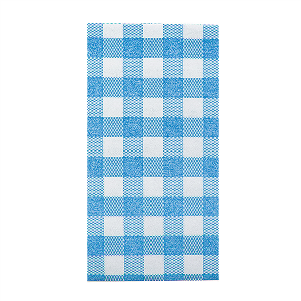 SERVIETTES PLIÉES 1/8 LIKE LINEN "VICHY" 70 G/M2 45x45 CM BLEU SPUNLACE (600 UNITÉ)