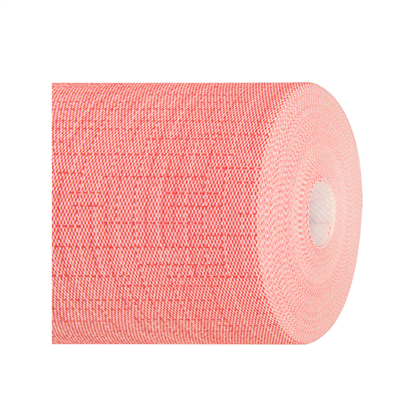 TÊTE-À-TÊTE PRÉDECOUPÉ 120CM (20 FEU.) "DRY COTTON" 55 G/M2 0,40x24 M ROUGE AIRLAID (6 UNITÉ)