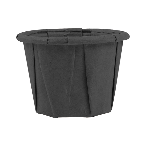 POTS TRAITEUR PAPIER PLISSÉ PFAS FREE 22 ML (0,7 oz) 80 G/M2 Ø3,8/2,6x2,8 CM NOIR PARCH.INGRAISSABLE (250 UNITÉ)