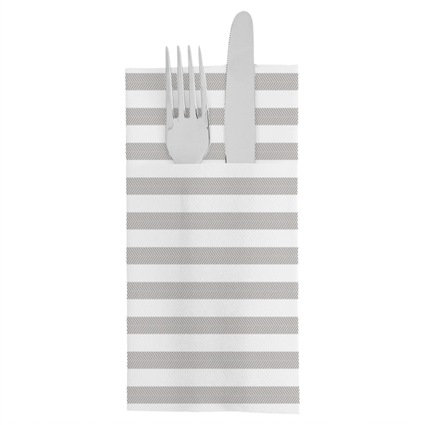 SERVIETTES KANGOUROU LIKE LINEN "LINES" 70 G/M2 40x40 CM GRIS SPUNLACE (700 UNITÉ)