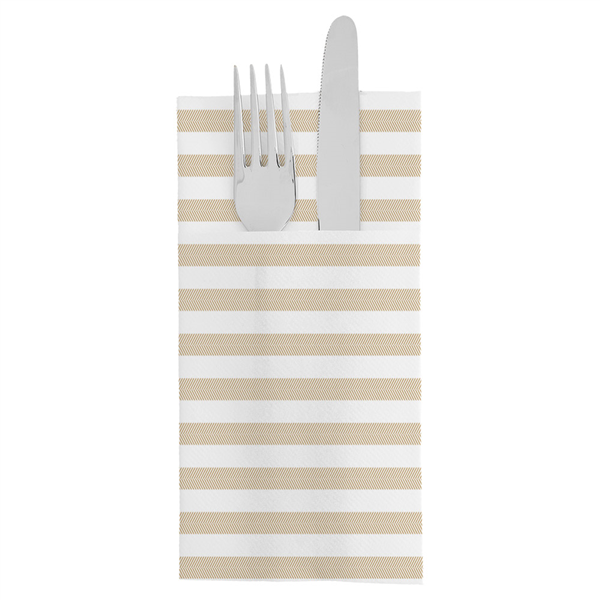 SERVIETTES KANGOUROU LIKE LINEN "LINES" 70 G/M2 40x40 CM SABLE SPUNLACE (700 UNITÉ)
