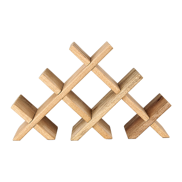 PORTE-BOUTEILLES - 8 BOUTEILLES "WOOD"  40,6x24,7x12 CM NATUREL BOIS (1 UNITÉ)