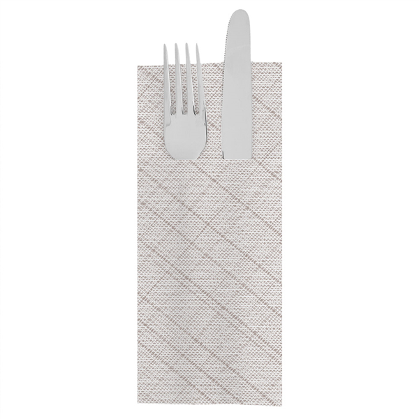 SERVIETTES "CANGURITO" "CROSSLINE" 55 G/M2 33x40 CM TAUPE AIRLAID (700 UNITÉ)