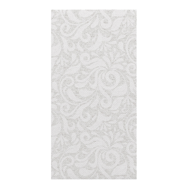 SERVIETTES PLIAGE 1/8 LIKE LINEN "DAMASCO" 70 G/M2 40x40 CM BLANC SPUNLACE (600 UNITÉ)
