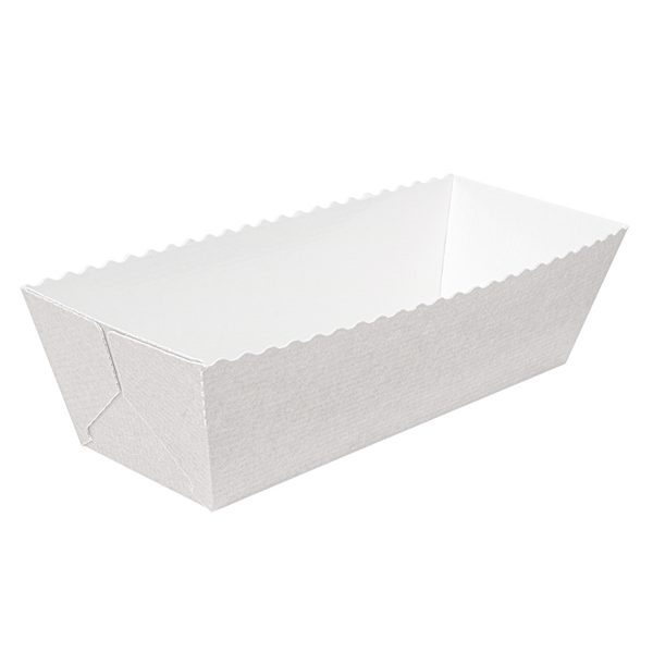 MOULES CUISSON PÂTISSERIE  230 G/M2 20,2x6,8x6,2 CM BLANC KRAFT (300 UNITÉ)