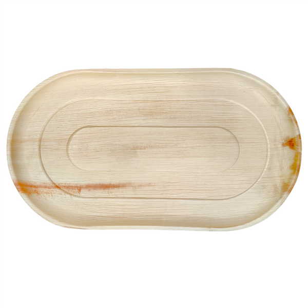PLATEAUX RECTANGULAIRES ARECA  55x36x2,5 CM NATUREL ARECA (50 UNITÉ)