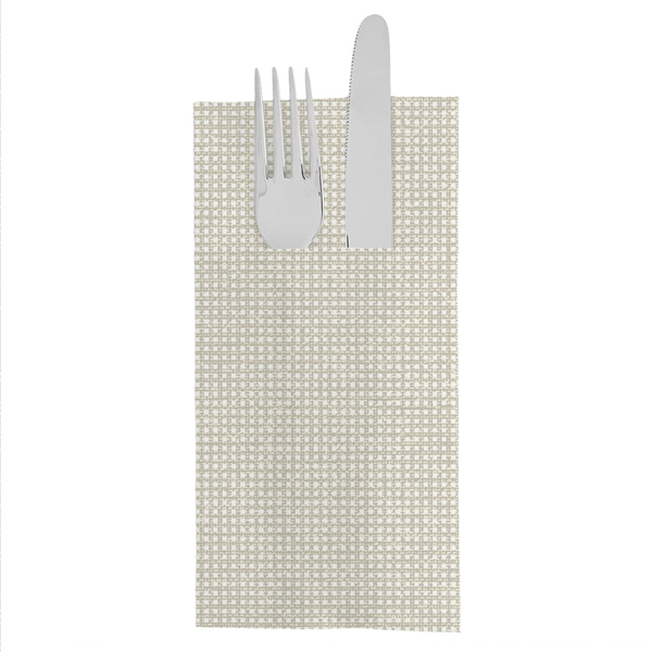 SERVIETTES KANGOUROU "LOOM" 55 G/M2 40x40 CM KAKI AIRLAID (700 UNITÉ)