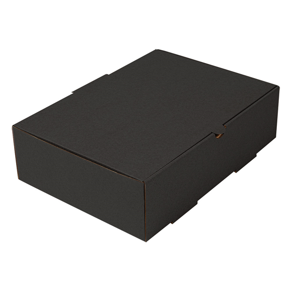 BOÎTES REPAS À EMPORTER THEPACK  26x18x7 CM NOIR CARTON MICROCANAL (100 UNITÉ)