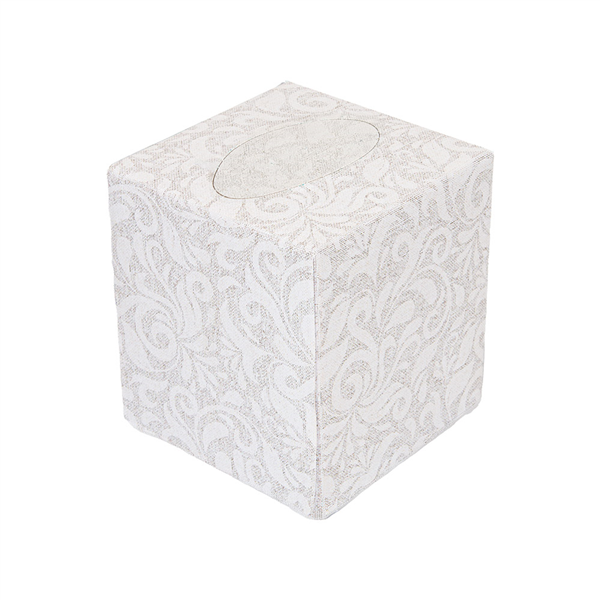 100 U. MOUCHOIRS EN PAPIER 2 PLIS "CUBE" "DAMASCO"  11x11x12 CM BLANC CELLULOSE (1 UNITÉ)