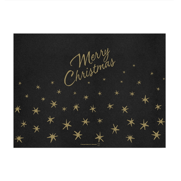 SETS DE TABLE "MERRY CHRISTMAS" 55 G/M2 30x40 CM NOIR AIRLAID (800 UNITÉ)