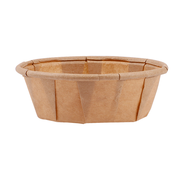 POTS TRAITEUR PAPIER PLISSÉ PFAS FREE 32 ML (1 oz) 80 G/M2 Ø6/5,1x1,5 CM NATUREL PARCH.INGRAISSABLE (250 UNITÉ)