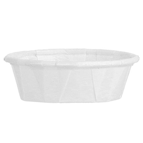 POTS TRAITEUR PAPIER PLISSÉ PFAS FREE 32 ML (1 oz) 80 G/M2 Ø6/5,1x1,5 CM BLANC PARCH.INGRAISSABLE (250 UNITÉ)