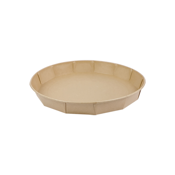 RÉCIPIENTS RONDS  2000 ML 320 + 18 PE G/M2 Ø 27,7x4,7 CM NATUREL KRAFT (80 UNITÉ)