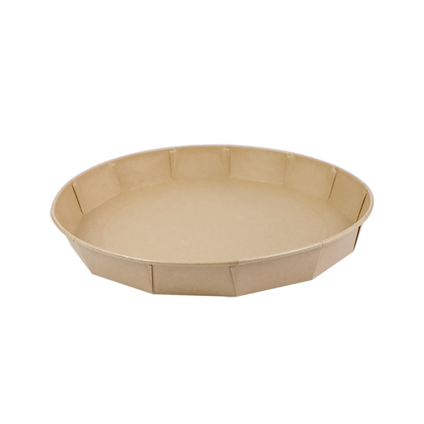 RÉCIPIENTS RONDS  3000 ML 320 + 18 PE G/M2 Ø 32,1x4,7 CM NATUREL KRAFT (80 UNITÉ)