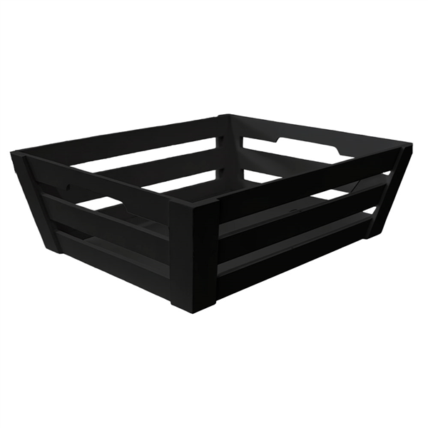 BOÎTE PRÉSENTATION WOOD  40x30x12 CM NOIR BOIS (1 UNITÉ)