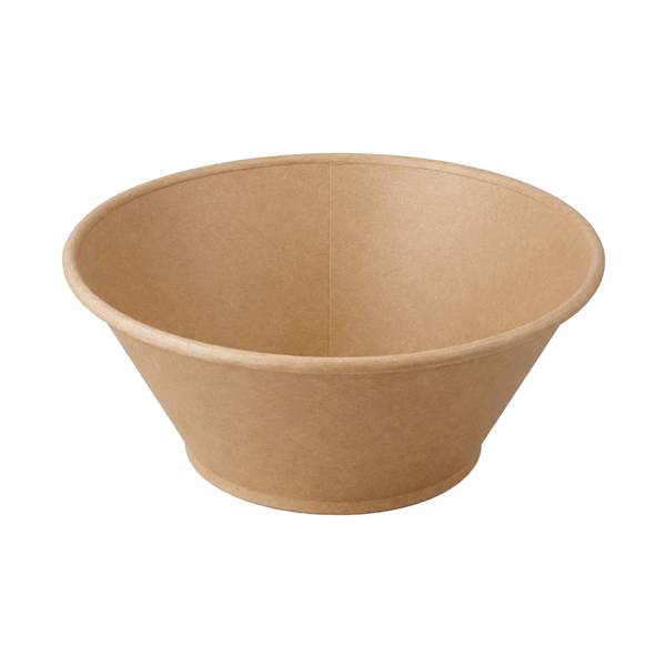 BOLS CONIQUES  1050 ML - 35,5 oz 330 + 18 PP G/M2 Ø 18,5/10x7,2 CM NATUREL KRAFT (300 UNITÉ)