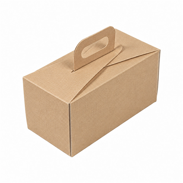 BOÎTES AVEC ANSES PÂTISSERIE THEPACK  20x10x10 CM NATUREL CARTON NANO-MICRO (50 UNITÉ)