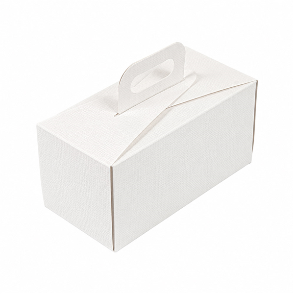 BOÎTES AVEC ANSES PÂTISSERIE THEPACK  20x10x10 CM BLANC CARTON NANO-MICRO (50 UNITÉ)