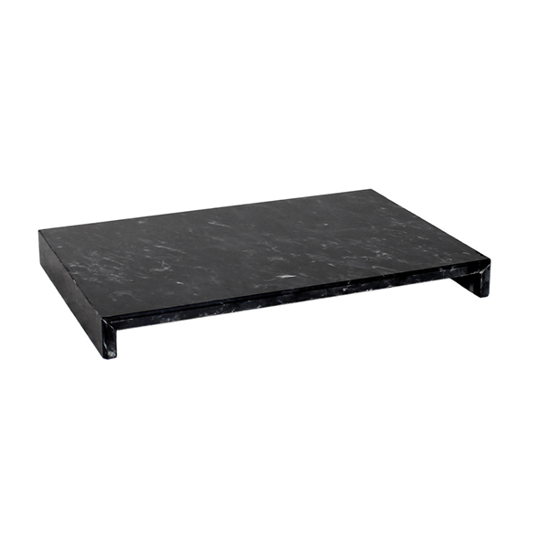 PRÉSENTOIR POUR BUFFET   35x12x3 CM NOIR MARBRE (1 UNITÉ)