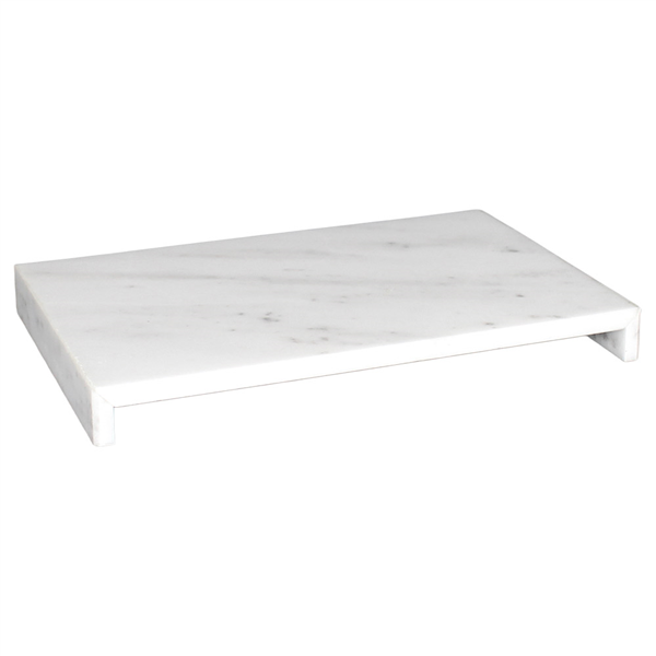 PRÉSENTOIR POUR BUFFET   40x15x3 CM BLANC MARBRE (1 UNITÉ)