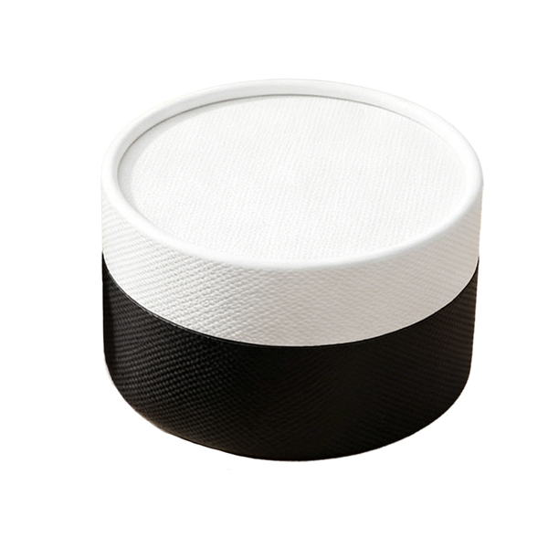 MINI BOÎTES COUVERCLE+ CAPSULE  475 ML 1505 G/M2 Ø 13x7 CM NOIRE/BLANC CARTON (60 UNITÉ)