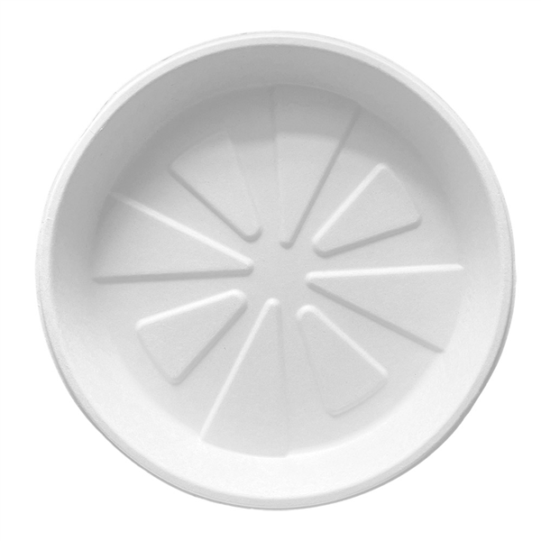 RÉCIPIENTS CIRCULAIRES + COUVERCLES BIONIC  Ø 26x6 CM BLANC BAGASSE + PET (300 UNITÉ)