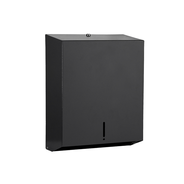 DISTRIBUTEUR POUR ESSUIE-MAINS   27,6x13x35,8 CM NOIR INOX (1 UNITÉ)