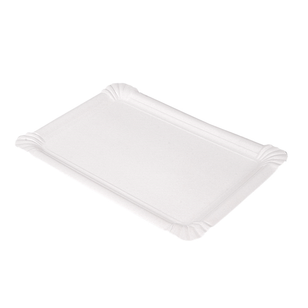 PLATEAUX PÂTISSERIE - MOYENS  400 G/M2 30x21 CM BLANC CARTON (125 UNITÉ) - Garcia de Pou