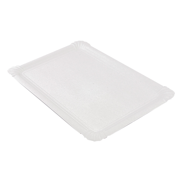 PLATEAUX PÂTISSERIE - MOYENS  420 G/M2 33x23 CM BLANC CARTON (125 UNITÉ) - Garcia de Pou