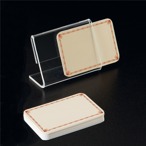 10 U. CHEVALETS POUR ÉTIQUETTES  10x7,5x3 CM TRANSPARENT PVC (1 UNITÉ) - Garcia de Pou