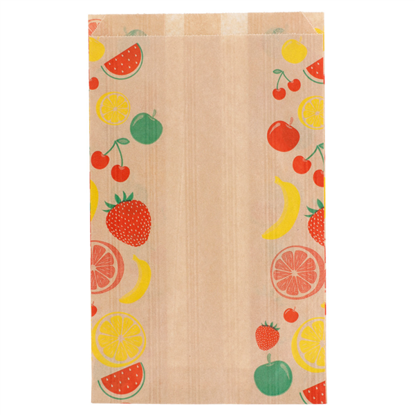 SACHETS PLATS POUR FRUITS 1/2 KG 32 G/M2 14+9x22 CM NATUREL KRAFT (500 UNITÉ) - Garcia de Pou