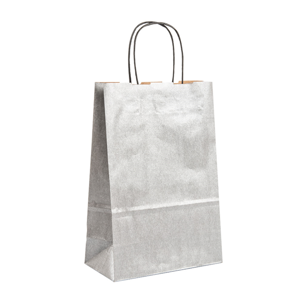 SACS SOS AVEC ANSES  80 G/M2 26+14x32 CM ARGENTE KRAFT (250 UNITÉ) - Garcia de Pou