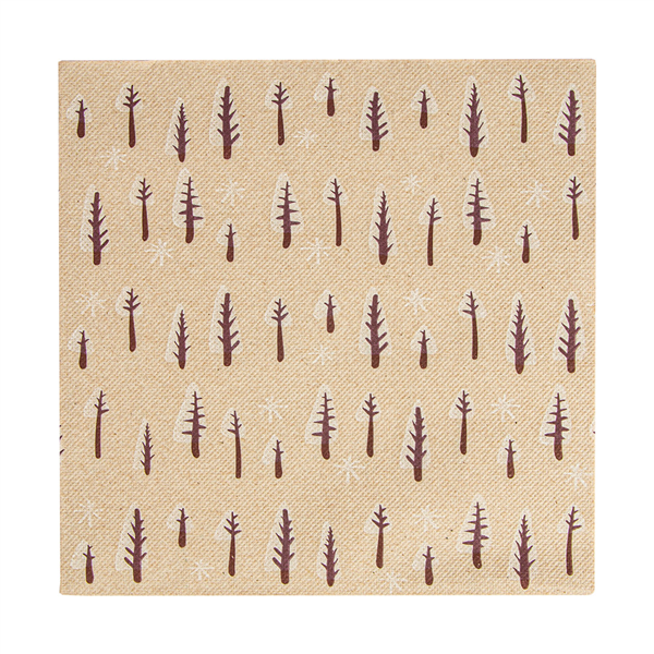 SERVIETTES "DOUBLE POINT" ECOLABEL "FOREST" 18 G/M2 40x40 CM NATUREL OUATE RECYCLÉE (1200 UNITÉ) - Garcia de Pou