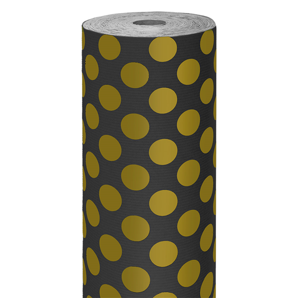 PAPIER CADEAU COULEUR UNIE  60 G/M2 0,7x100 M NOIR KRAFT VERGÉ (1 UNITÉ)