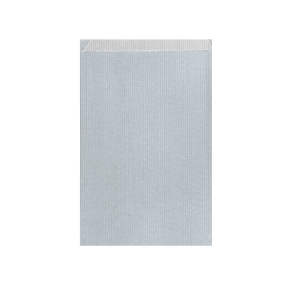 SACHETS PLATS  60 g/m2 12+5x18 CM ARGENTE KRAFT VERGÉ (250 UNITÉ) - Garcia de Pou