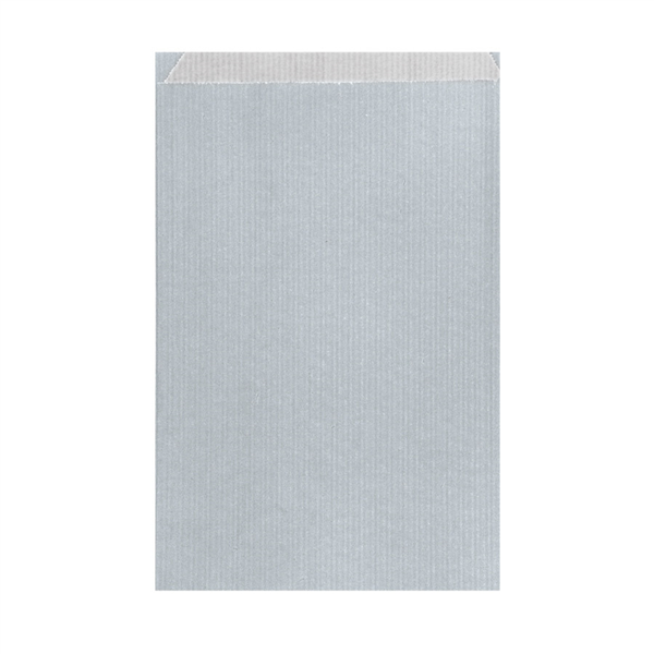 SACHETS PLATS  60 G/M2 19+8x35 CM ARGENTE KRAFT VERGÉ (250 UNITÉ) - Garcia de Pou