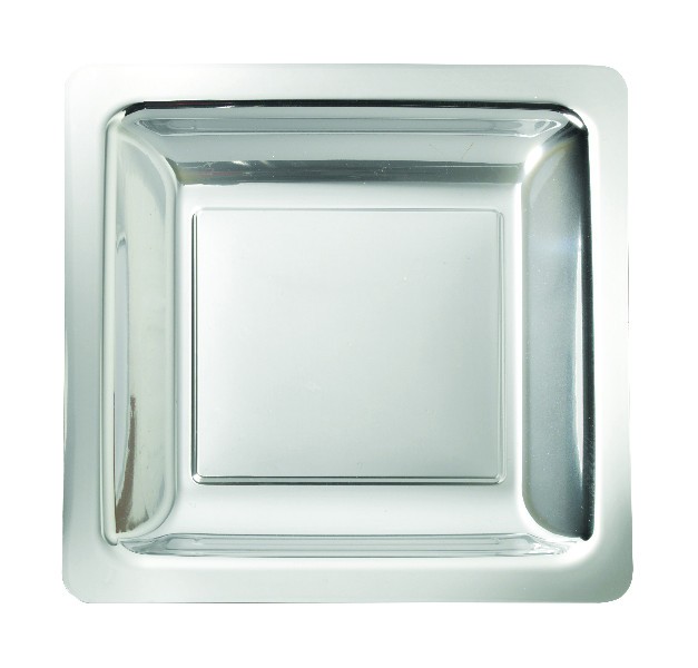 Assiette jetable plastique argent - Vaisselle jetable noël pas cher