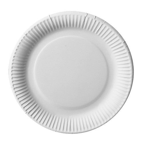 Assiette carton blanc Ø 18 cm plastifiée