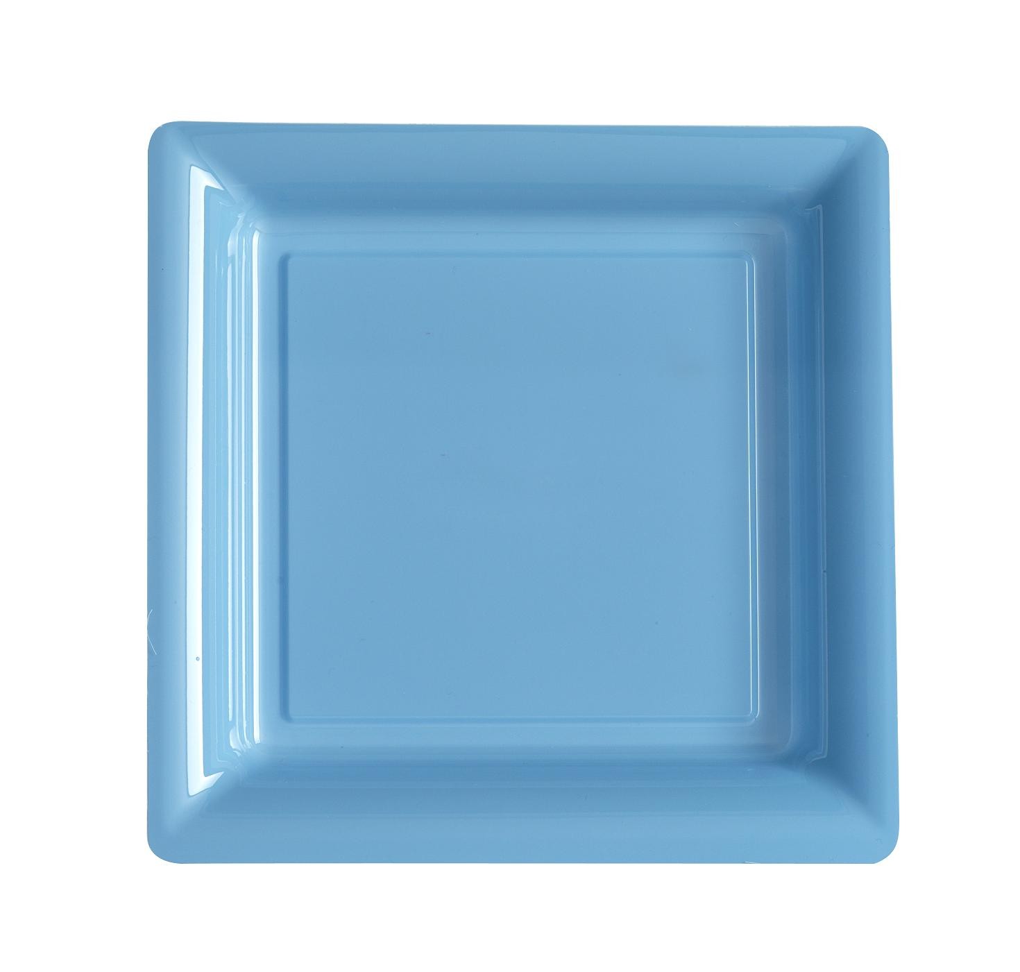 ASSIETTE JETABLE BLEU PASTEL 24cm réutilisable