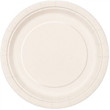Assiette ronde en carton laminé blanc 253mm
