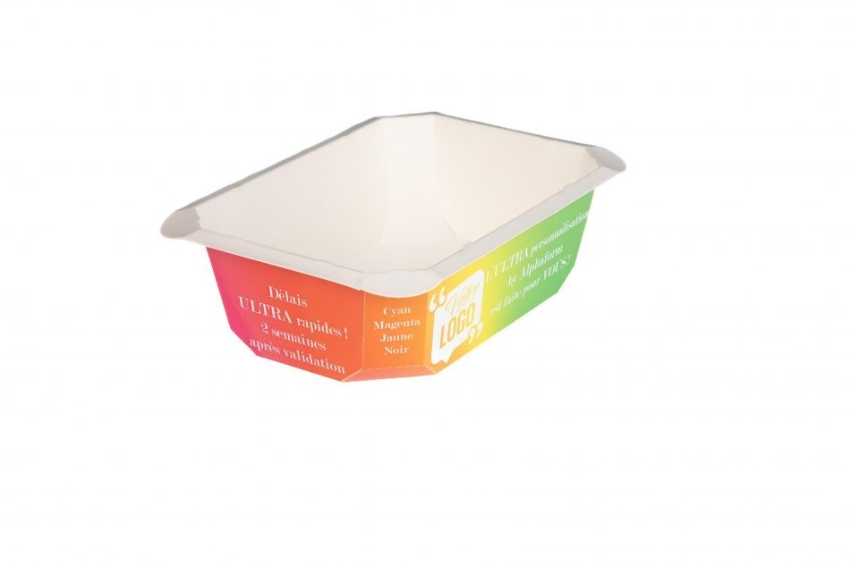 BARQUETTE SCELLABLE EN CARTON FOOD K Personnalisé en multicouleurs 750cc